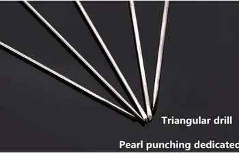 Triunghiular burghiu de Înaltă duritate Tungsten din oțel ștanțat ac Pentru pearl perforare Perla masina de stantat de transport Gratuit