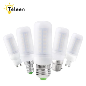 TSLEEN 5Pcs Luminoase E14 E27 B22 G9 Bază GU10 Alb Lăptos 5730 Chip de Porumb LED Bec Lumina Rece Alb Cald Lamp 7W 9W 12W 15W 20W 25W