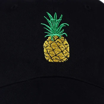 TUNICA Ananas Broderie Șapcă de Baseball Bumbac Hipster Pălărie de Fructe de Ananas Tata Pălărie Hip Hop Bumbac Snapback Cap pălării
