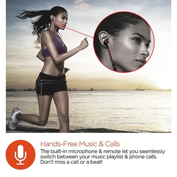 Ubit Flex 2 Wireless Sport Sweatproof Bluetooth Setul Cu Cască Căști De Funcționare Sport De Înaltă Fidelitate, Bass Și De Reducere A Zgomotului Căști