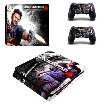 Uncharted 4 a Thief ' s End Decal PS4 Slim Piele Autocolant Pentru Sony PlayStation 4 Console si Controllere PS4 Slim Piele Autocolant Vinil