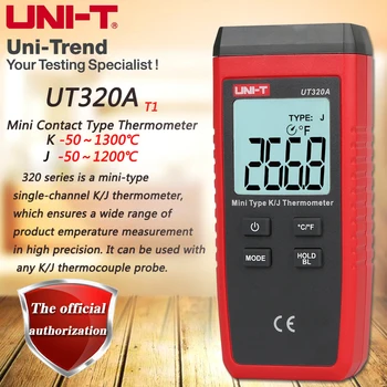 UNITATEA UT320A mini-termometru de contact, cu un singur canal K/J termocuplu termometru de date pentru a menține pe automat