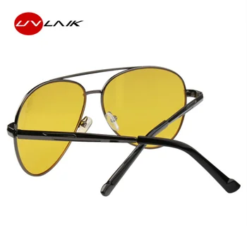 UVLAIK Noapte Viziune Ochelari de Oameni de Conducere Galben Lentile de ochelari de Soare Clasic Anti Orbire Viziune Driver ochelari pentru Barbati