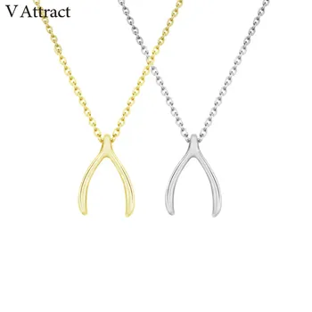 V Atrage 10buc Argint Aur Norocos Bijuterii Claviculă Coliere din Oțel Inoxidabil Lanț de Link-ul de Epocă Y Clavicula Colier Pentru Femei