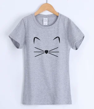 Vara pentru femei T-shirt 2018 bumbac de înaltă calitate CAT de desene animate drăguț de animale pentru femei t shirt kawaii harajuku top femei T-shirt