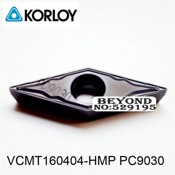 VCMT160404-HMP PC9030/VCMT160408-HMP PC9030,original Korloy carbură de Cotitură Inserții De oțel Inoxidabil
