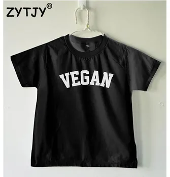 Vegan Scrisori de Imprimare Copii tricou Baiat Fata tricou Copii Haine de Copil Amuzant Sus Teuri Z-60