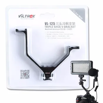 Viltrox Camera V-forma Triple 3 Universal Hot Shoe V Mount Suport pentru Video, Lumini, Microfoane, Monitoare Flash
