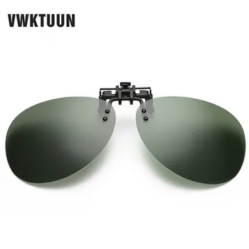 VKWTUUN Oval Polarizati Clip-On ochelari de Soare Femei Bărbați Supradimensionate, Ochelari de Soare de Conducere Pescuit Polarizati Oglinda Lentila Anti-UVA -UVB