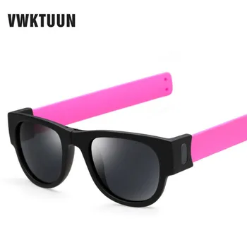 VWKTUUN Portabil Polarizat ochelari de Soare Femei Bărbați Fată Băiat ochelari de Soare Negru Lentile de Epocă Retro în aer liber Ochelari Sport Ochelari de protecție