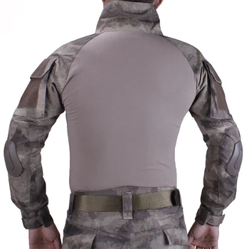 Vânătoare Camuflaj A-TAC uniforme de Luptă tricou cu broek și cot și genunchi tampoane militaire joc cosplay uniformă ghilliekostuum