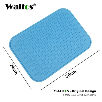 Walfos 1 buc Dimensiuni Mari 30x24cm multifunctional Oală Mat silicon Suport Oala-bucatarie Mare silicon uscare mat-fel de mâncare de Uscare Mat