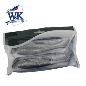 W&K Brand 13 Cm /5 Inch Momeală Plastic Moale Cu Zbaturi Coada Pentru Pike De Pescuit De Apă Dulce Atrage J1501-130