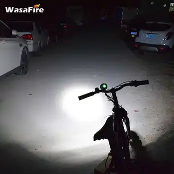 WasaFire 1800lm XML T6 Biciclete de Lumină, Lumini pentru Biciclete Lanterna LED-uri 6400mAh Acumulator Încărcător Frontlight Far Bicicleta Lămpi