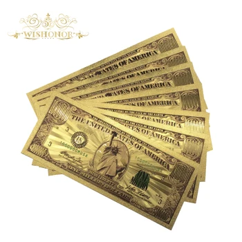 Wishonor de Culoare de Aur a Bancnotelor Dolarul american Bill Nota Un Milion de Aur de 24k Folie de Bancnote Minunat Meșteșug pentru Colectie