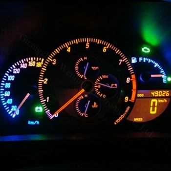 WLJH Mașina de Lumină Led-uri T5 5SMD Lumina 73 Pană Vitezometrul de Bord tablou de bord cu LED Bec Pentru Volvo S70 S80 S90 V70 V90