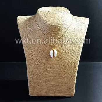 WT-N493 Moda Cowrie shell Colier de Aur Bijuterii naturale cowrie shell mic pandantiv din aur colier cadou