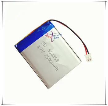 XHR-2P 2.54 2500mAh 554858 3,7 V litiu-polimer baterie GPS telefoane mobile mobile power echipamente de monitorizare