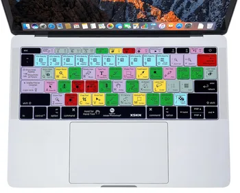 XSKN pentru Adobe Photoshop Taste PS CC Capac Tastatură Piele pentru 2016 Noul Macbook 13 inch A1708 (Superficial Cheile, Nu Atingeți Bara)