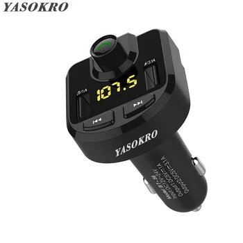 YASOKRO Transmițător FM Modulator Bluetooth Handsfree Car Kit cu 4.1 O Încărcare Rapidă Dual USB Masina Încărcător Auto Audio MP3 Player