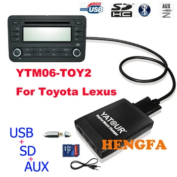 Yatour Auto Digital Music Changer MP3 AUX USB adaptor Player pentru perioada 2005-2012 Lexus / Toyota / Scion mici 6+6 pin Car Audio Radio