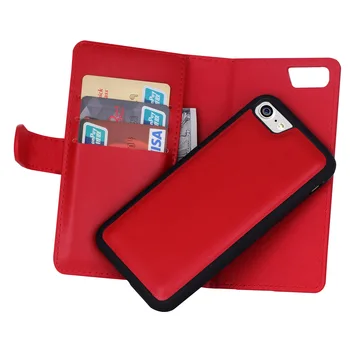 YESPURE Roșu 360 Caz de Protecție Telefon de Portofel pentru Iphone 7plus de Lux Femei de Telefon Acoperă Buzunare pentru Carduri Antișoc Cazuri de Telefon