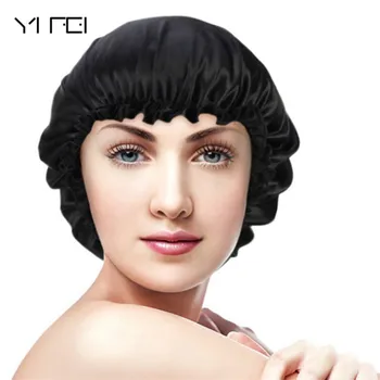 YIFEI 2018 New Hair Styling Mătase Pură Dormit Pălărie Transport Gratuit Femeie Beanie Moda seturi de cap Mătase de Dud Pahar