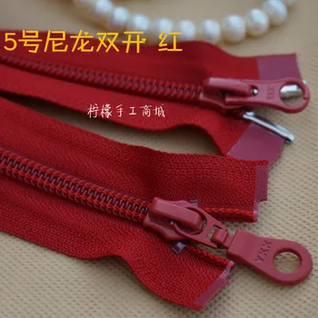 YKK5 nailon fermoar rosu bej alb 50-110cm haina cardigan jacheta jos haina Chong Fengyi haina