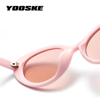 YOOSKE Drăguț Sexy si Damele de ochelari de Soare Ochi de Pisica 2018 Femei Vintage Brand Mici, Rotunde Ochelari de Soare pentru Femei de sex Feminin de Ochelari Ovale UV400