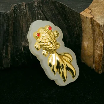 Yu xin yuan moda aur de 24k jad inlay Carasi colier farmec pandantiv bijuterii fine pentru femei, bărbați cadouri