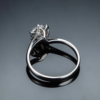 ZOCAI Real 18K aur alb 0.35 ct certificate tăiat rotund veritabil inel de logodna cu diamant H/ SI diamant Veritabil W00194