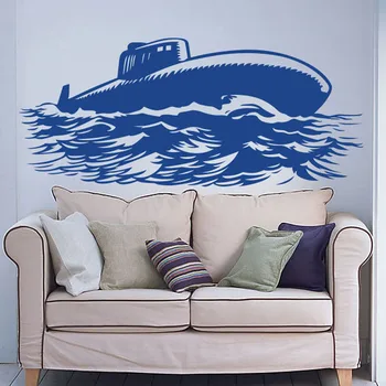 ZOOYOO Militar Navy Submarin Perete Decal Art Decor Camera de zi de Decorare Dormitor, Pepinieră Autocolant Perete picturi Murale