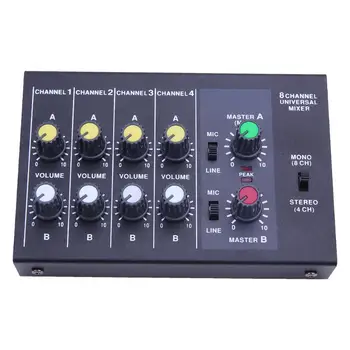 1-4 canale R-X219 8 Canale Mixer Universal Consola Karaoke Digital Consolă de Amestecare cu USB 150W Putere pentru DJ Scena de Karaoke