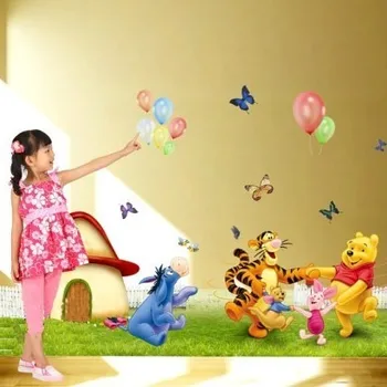 1 buc Dimensiuni Mari Desene animate autocolante de Perete Winnie Pooh Pentru Camera pentru Copii Decor Perete Decal AY206