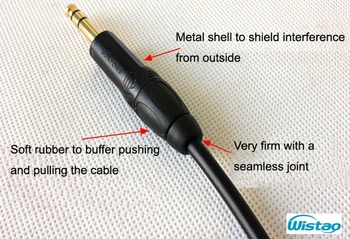 1 buc IWISTAO HIFI TRS Echilibrat Cablu de Semnal Record Ciolacu Profesionale de Difuzare prin Cablu Manual de 6,5 mm pentru Căști Monitor Difuzor