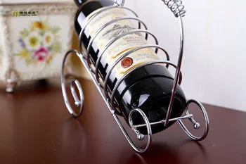 1 BUC Longming Acasă fierbinte de vânzare de Moda Decorative din Metal Rack de Vin de Vin de Epocă Stand Metal Suport de Vin Rack de Vin 1 Sticla JX 1151