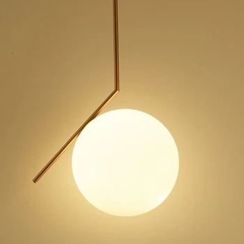 1 buc Stil Nordic Lumini Pandantiv Alb Lăptos Glassshade Minimalist Modern Pandantiv cu led-uri Lampi pentru Sala de Mese Decor Iluminat