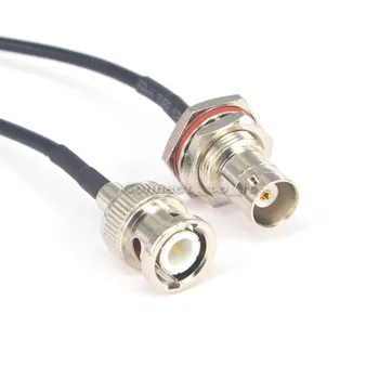 10 Bucati BNC Male la BNC Female Tablier O-inel Conector RF Coaxial Adaptor Cablu de Extensie 7.8 inch