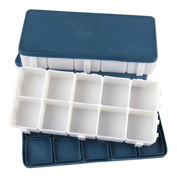 10 grilă vopsea cutie de plastic paleta de rechizite școlare acrilice goache acuarelă paleta de artă de cauciuc, paleta de artă set ACT018
