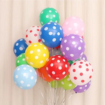100 buc 12 inch Polka dot imprimate, baloane latex Ziua de naștere Acasă, Petrecere, Nunta, Decor Baloane cu Aer Eveniment Consumabile Partid Heliu Minge