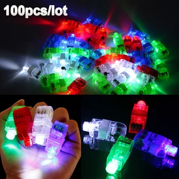 100 Buc / Lot Degetul LED Lumini Stralucitoare Orbi Culoare Laser care Emit Lămpi de Crăciun Sărbătoare de Nuntă Festivalul de Partid decor