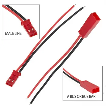 100BUC(50 de Perechi) 2 Pin JST 150mm 2.54 mm de sex Masculin și de sex Feminin de Sârmă Conector Plug Cablu pentru DIY RC Battry Model