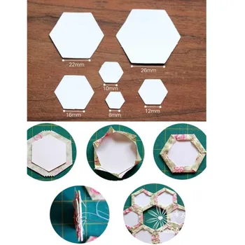 100buc/Lot Hexagon Hârtie Quilt Șablon Bunica Floare Model Quilt Mozaic lucrate Manual Coase Tesatura Instrument DIY Accesorii