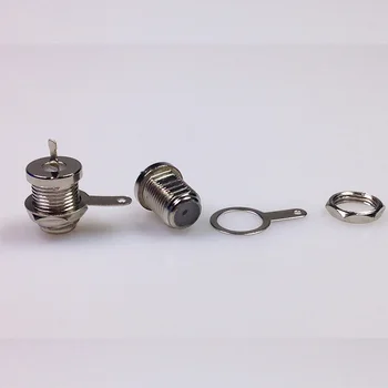 100buc/lot Metal Placat cu Nichel F Conector de tip F-Feminin Peretele Jack Adaptor Coaxial Coaxial Conector F Jack Socket en-Gros