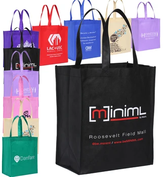 100BUC/Lot Personalizat Non-Țesute Sac de Cumpărături Polipropilenă Tote sac cu logo-ul