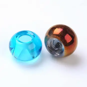 100buc Mixt Color de Mari dimensiuni Margele Gaura Rondelle Sticlă Europene Margele pentru Bijuterii DIY ,Nu de Metal de Bază,15mm x 10mm, orificiu: 5mm