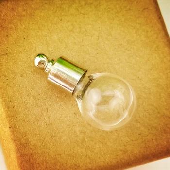 100pieces 12*25 mm șurub cu cap Bila flacon de sticlă pandantiv in Miniatura care Doresc Sticlă colier pandantiv ulei de farmec numele pe orez arta