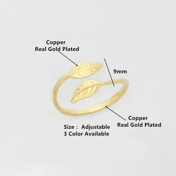 10buc/1lot Aur, Argint Moda Frunze de Dafin Inel Vintage Accesorii Frunze Inele Femei