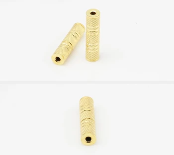 10buc 3.5 mm de sex Feminin Feminin de 3,5 mm F/F Audio Adaptor Cuplaj de Metal Placat cu Aur Conector AQJG