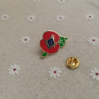 10buc en-gros de Pin Rever Insigna Cu G Flori pin badge Francmason Masonice Creastă Mac Email broșe zidărie fluture ambreiaj